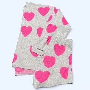 Nasty Gal Gray and Pink Knit Sweater and Shorts